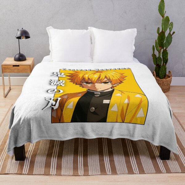 Item preview, Yellow‑Haori Lightning Warrior – Fierce Anime Portrait designed and sold by lamiarte.
