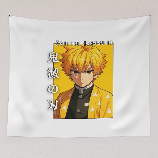 Item preview, Yellow‑Haori Lightning Warrior – Fierce Anime Portrait designed and sold by lamiarte.