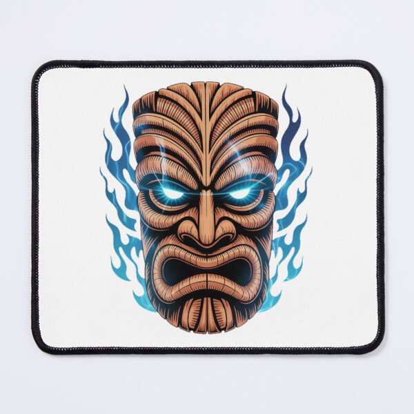 Item preview, Blue Fire Tiki Mask designed and sold by YounexxART.
