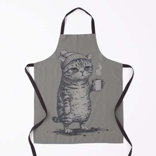 Item preview, Grumpy Coffee Cat Morning Mood Funny Animal Graphic Design designed and sold by JerdbordinShop.