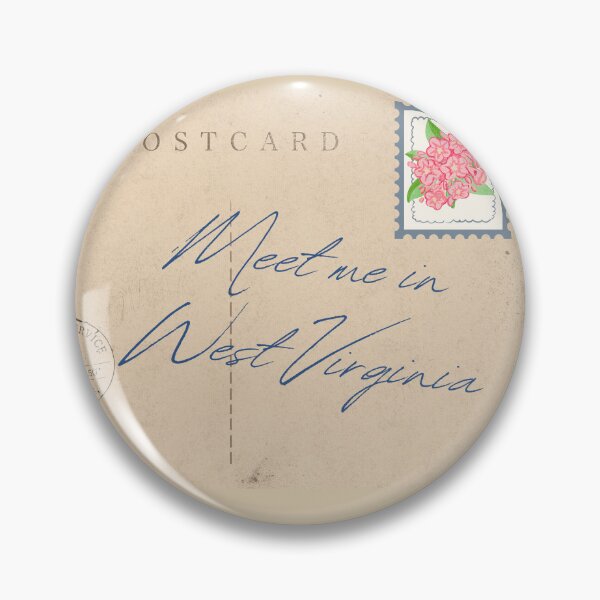 Item preview, Meet me in West Virginia Postcard, State Flower Stamp designed and sold by TKimerer.