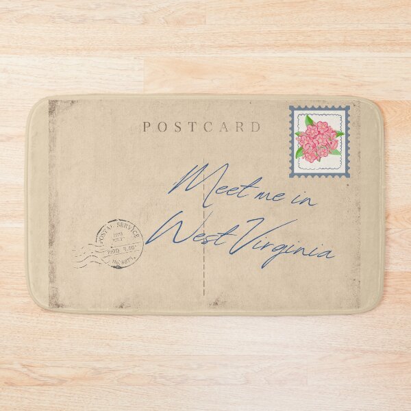 Item preview, Meet me in West Virginia Postcard, State Flower Stamp designed and sold by TKimerer.