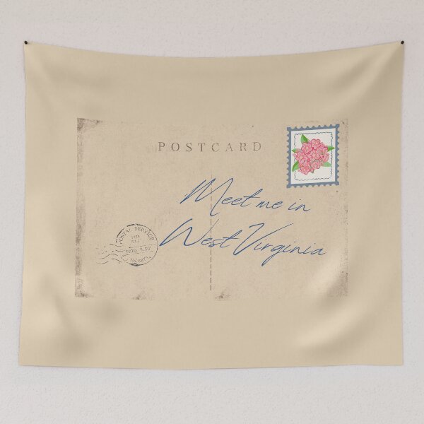 Item preview, Meet me in West Virginia Postcard, State Flower Stamp designed and sold by TKimerer.