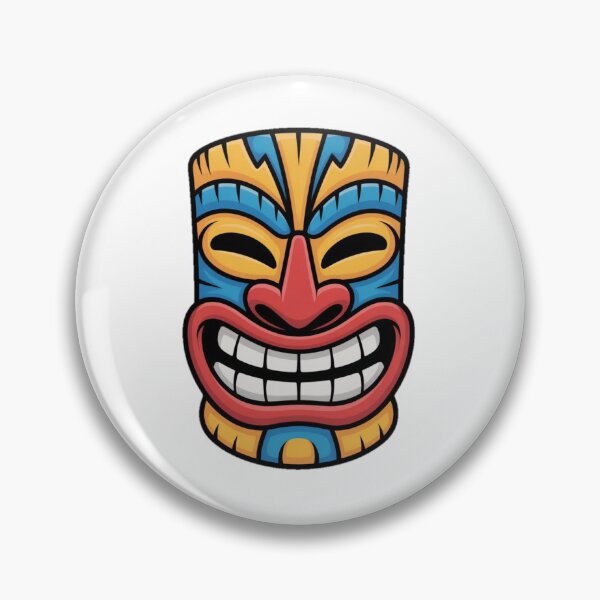 Item preview, Colorful Smiling Tiki Mask designed and sold by YounexxART.