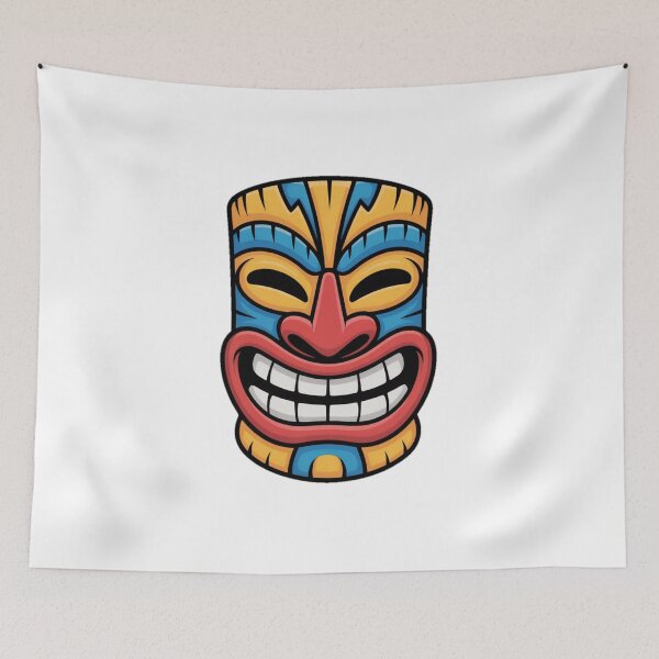 Item preview, Colorful Smiling Tiki Mask designed and sold by YounexxART.