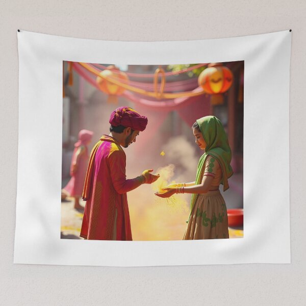 Item preview, Traditional Holi Powder Sticker designed and sold by Teewave-Ashish.