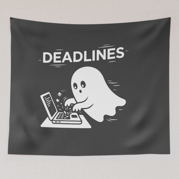 Item preview, Deadlines Ghost At Computer designed and sold by KeremYurtseven.