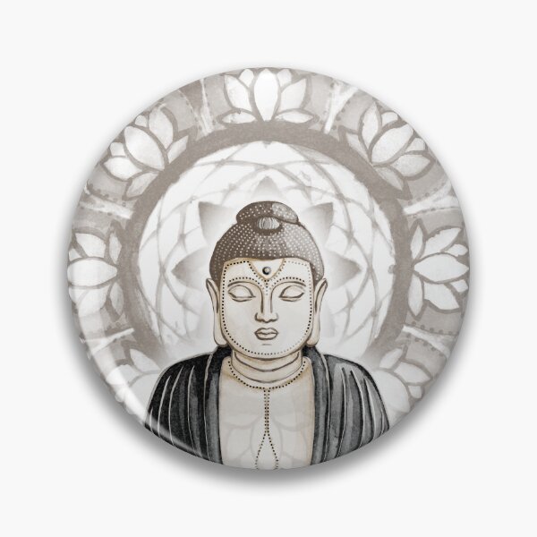 Item preview, Buddha Padma Watercolor - Fawn Earth Coal - Earth Halo designed and sold by Irene Estelle.