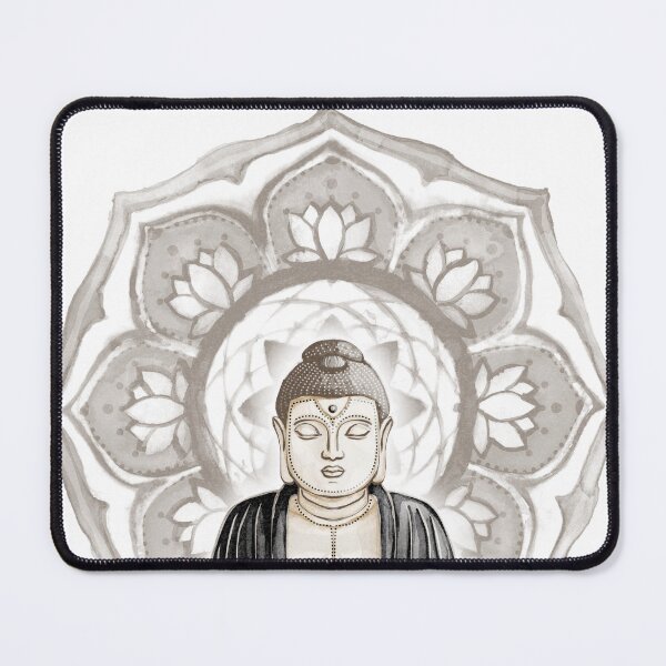 Item preview, Buddha Padma Watercolor - Fawn Earth Coal - Earth Halo designed and sold by Irene Estelle.