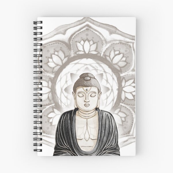 Item preview, Buddha Padma Watercolor - Fawn Earth Coal - Earth Halo designed and sold by Irene Estelle.