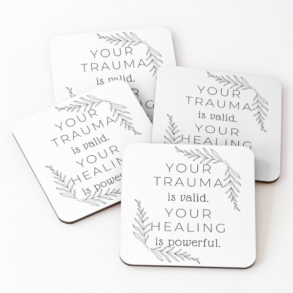 Item preview, Your Trauma Made You Stronger (But It Shouldn’t Have Had To) – Healing & Mental Health Typography with Florals designed and sold by CreativeChange.