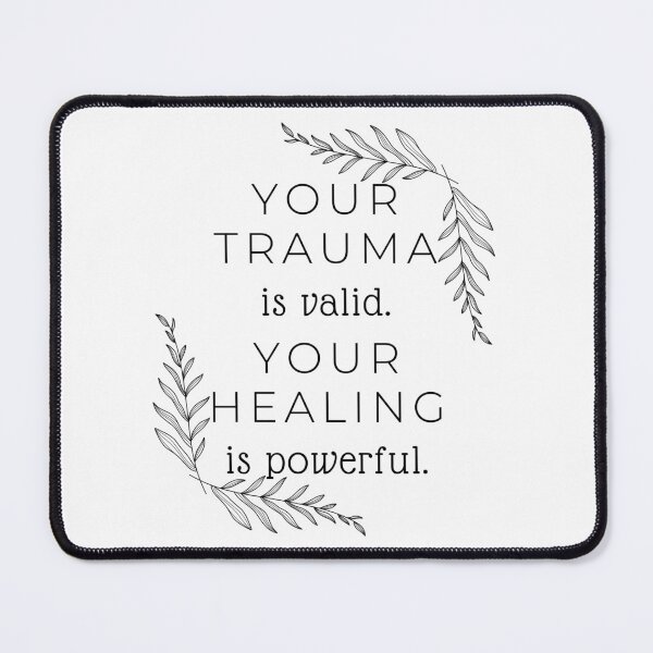 Item preview, Your Trauma Made You Stronger (But It Shouldn’t Have Had To) – Healing & Mental Health Typography with Florals designed and sold by CreativeChange.
