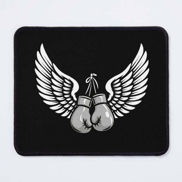 Item preview, Silver Boxing Gloves With Wings Minimal Fighter Design designed and sold by bloomandbeads.eu.