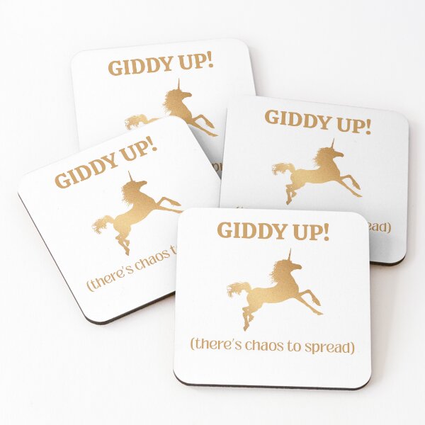 Item preview, Giddy Up (there's chaos to spread) t-shirt designed and sold by Thoughts into Threads.