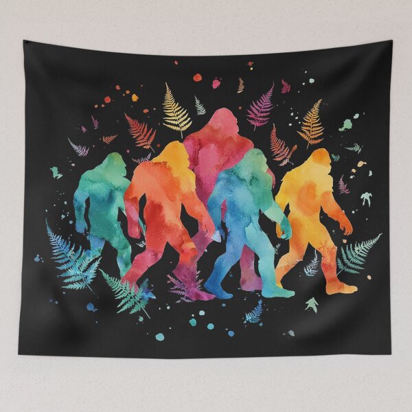 Item preview, Bigfoot Sasquatch Colors T-Shirt, Throw Blanket designed and sold by candiscamera.