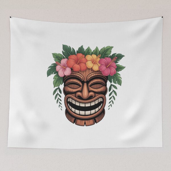 Item preview, Tropical Happy Tiki Mask designed and sold by YounexxART.