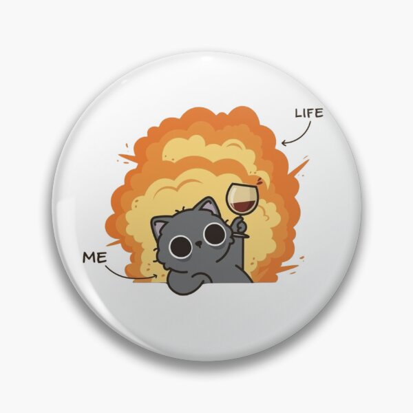 Item preview, Me vs Life Cat Explosion - Funny Dark Humor Art designed and sold by ahabboud.