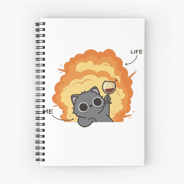 Item preview, Me vs Life Cat Explosion - Funny Dark Humor Art designed and sold by ahabboud.