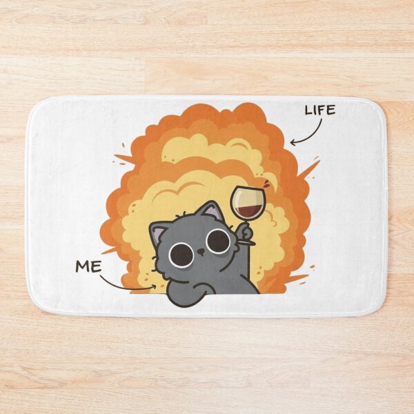 Item preview, Me vs Life Cat Explosion - Funny Dark Humor Art designed and sold by ahabboud.