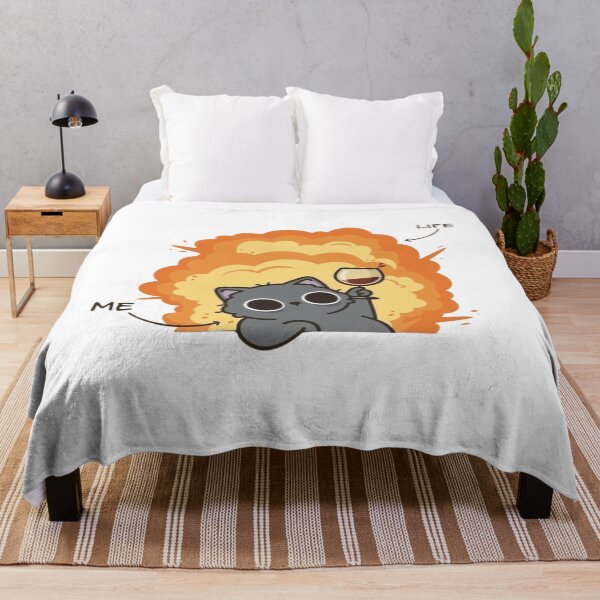 Item preview, Me vs Life Cat Explosion - Funny Dark Humor Art designed and sold by ahabboud.