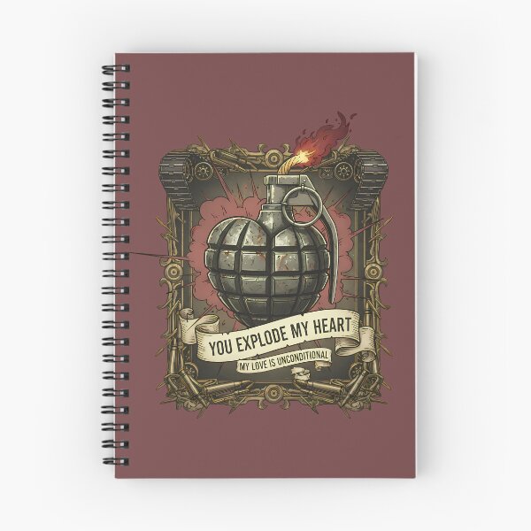 Item preview, Explosive Love: Heart Shaped Grenade with Vintage Ribbon designed and sold by Valeriia_Isaieva.