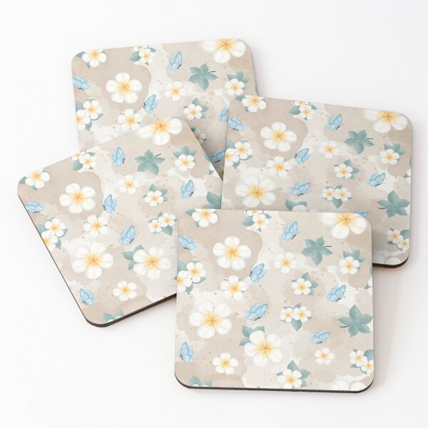 Item preview, Watercolor Tropical Flower Seamless Pattern Plumeria Frangipani Floral Botanical Cottagecore VIntage designed and sold by FRH Design ⭐⭐⭐⭐⭐.