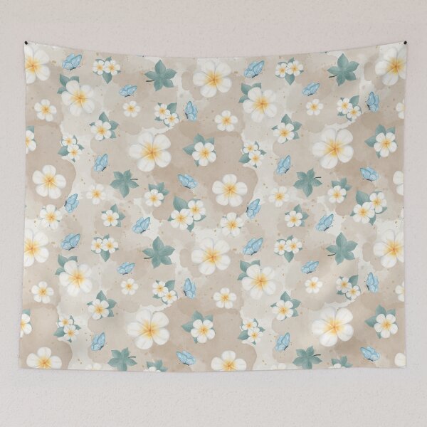 Item preview, Watercolor Tropical Flower Seamless Pattern Plumeria Frangipani Floral Botanical Cottagecore VIntage designed and sold by FRH Design ⭐⭐⭐⭐⭐.