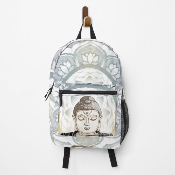 Item preview, Buddha Padma Watercolor - Fawn Earth Coal - Rainbow Sunset Halo designed and sold by Irene Estelle.