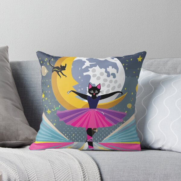 Item preview, Prima Ballerina Cosmic Cat Ballerina Dancing Moon Night designed and sold by VISO-art.