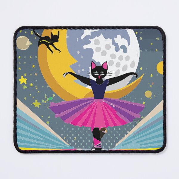 Item preview, Prima Ballerina Cosmic Cat Ballerina Dancing Moon Night designed and sold by VISO-art.