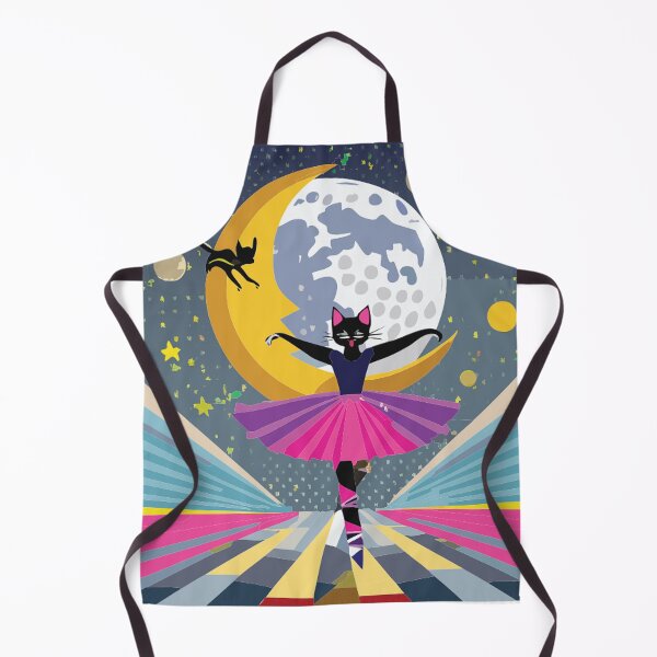 Item preview, Prima Ballerina Cosmic Cat Ballerina Dancing Moon Night designed and sold by VISO-art.
