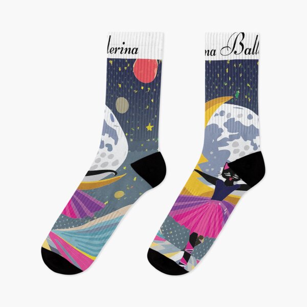 Item preview, Prima Ballerina Cosmic Cat Ballerina Dancing Moon Night designed and sold by VISO-art.