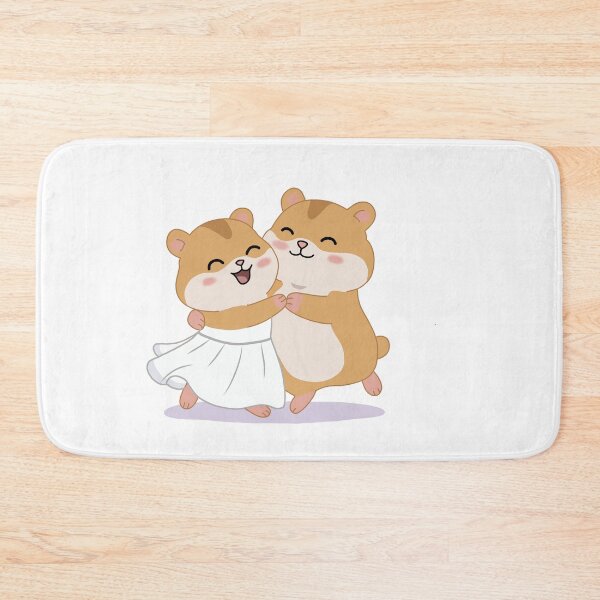 Item preview, Cute Dancing Hamster Couple Sticker - Kawaii Love Cartoon Animals -Adorable Romantic Hamsters designed and sold by pn_terest.
