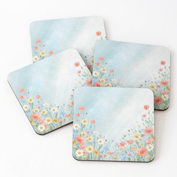 Item preview, Spring Wildflower Meadow Floral Art Print designed and sold by ArtDesignRemix.