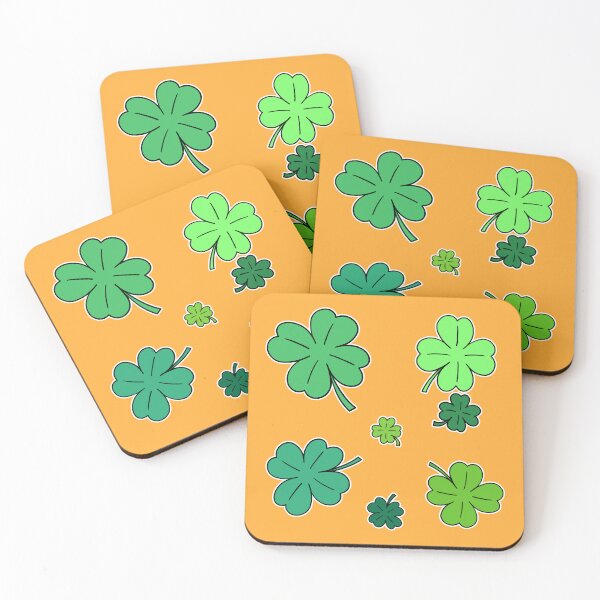 Item preview, Lucky Green Four Leaf Clover Pattern Illustration designed and sold by ubborn.
