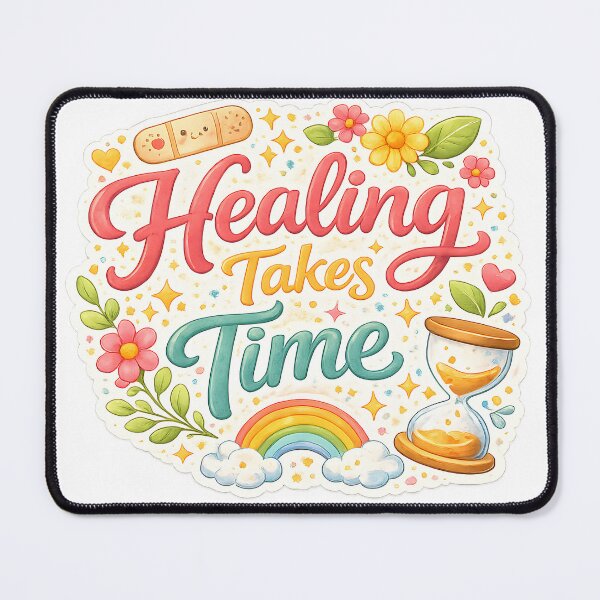 Item preview, Cute Healing Takes Time Mental Health Awareness Art Perfect Journal Cover Gift Idea designed and sold by Divakar Fashion.