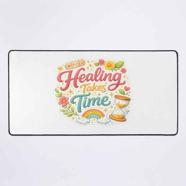 Item preview, Cute Healing Takes Time Mental Health Awareness Art Perfect Journal Cover Gift Idea designed and sold by Divakar Fashion.