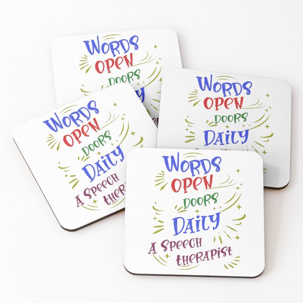 Item preview, Words Open Doors Daily Speech Therapy Design designed and sold by PrintSparkDesigns.
