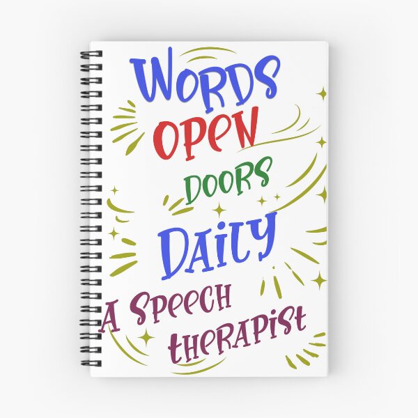 Item preview, Words Open Doors Daily Speech Therapy Design designed and sold by PrintSparkDesigns.