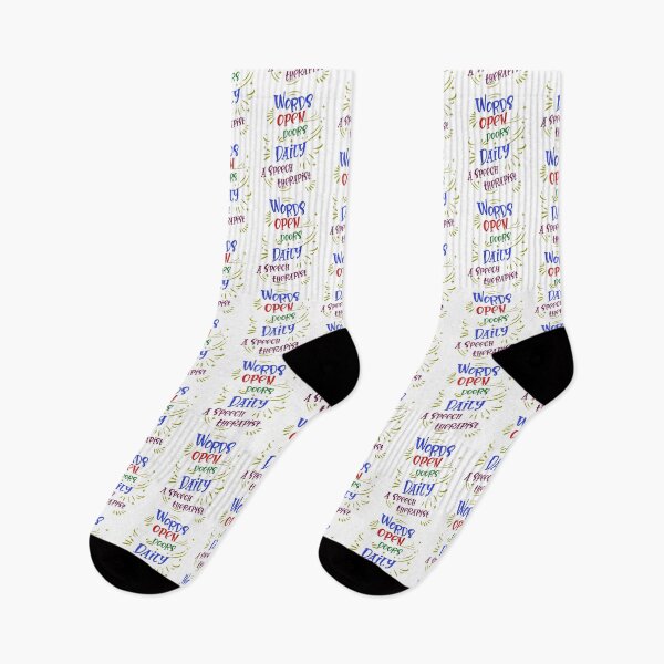 Item preview, Words Open Doors Daily Speech Therapy Design designed and sold by PrintSparkDesigns.