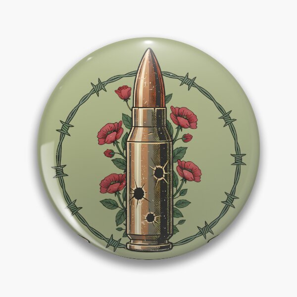 Item preview, Love Hits Hard: Bullet and Poppies Military Aesthetic designed and sold by Valeriia_Isaieva.