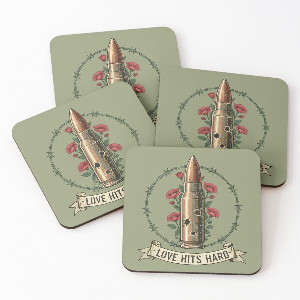Item preview, Love Hits Hard: Bullet and Poppies Military Aesthetic designed and sold by Valeriia_Isaieva.