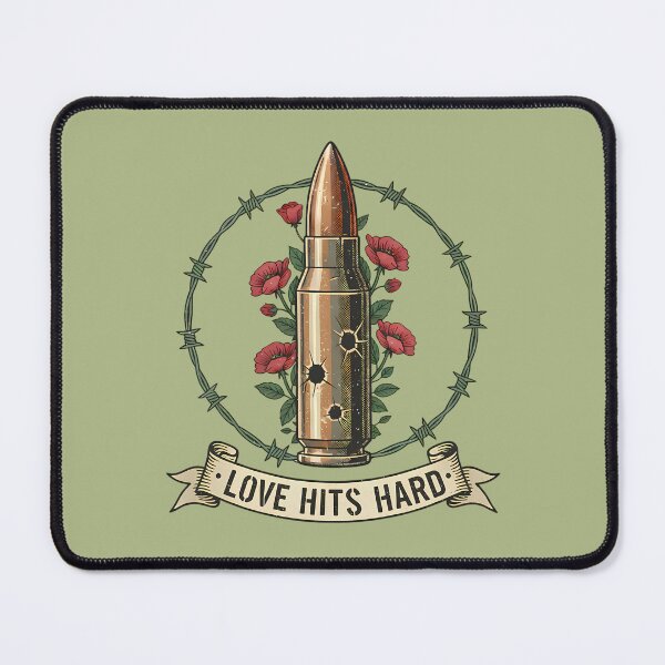 Item preview, Love Hits Hard: Bullet and Poppies Military Aesthetic designed and sold by Valeriia_Isaieva.