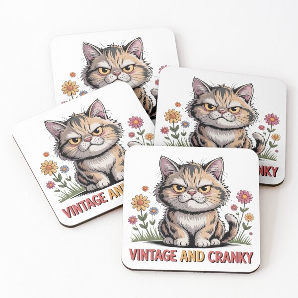 Item preview, Vintage And Cranky Cat designed and sold by J-CCreations.