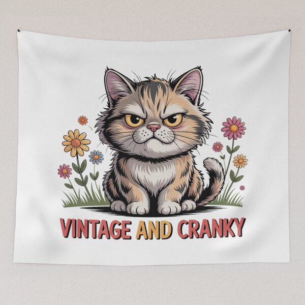 Item preview, Vintage And Cranky Cat designed and sold by J-CCreations.