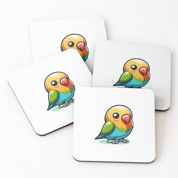 Item preview, Colorful cartoon parrot illustration with vibrant details and expressive eyes. designed and sold by cave-canvas.