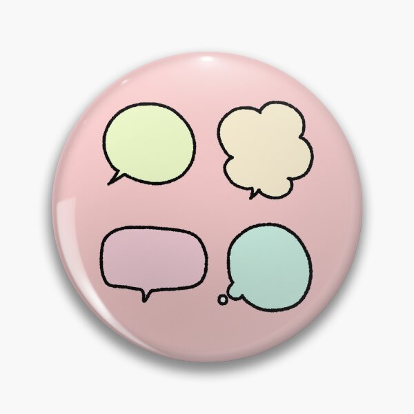 Item preview, Cute Pastel Speech Bubbles Doodle Set designed and sold by ubborn.
