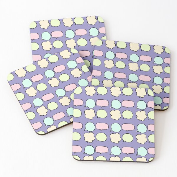 Item preview, Cute Pastel Speech Bubbles Doodle Set designed and sold by ubborn.