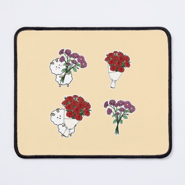 Item preview, Cute Fluffy Sheep with Flower Bouquet Sticker Art designed and sold by ubborn.