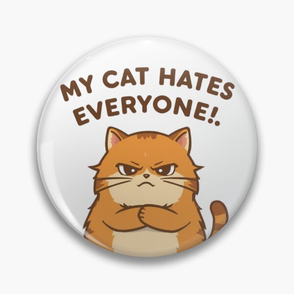 Item preview, My Cat Hates Everyone – Funny Grumpy Cat Sticker, Sarcastic Orange Tabby, Pet Lover Humor" designed and sold by Mintalize.